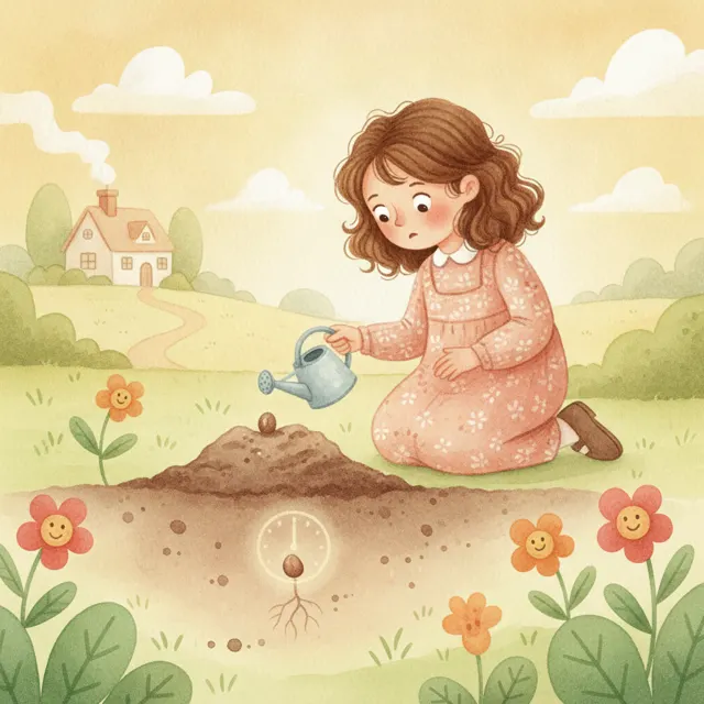 The Seed That Took Its Time story for kids illustration