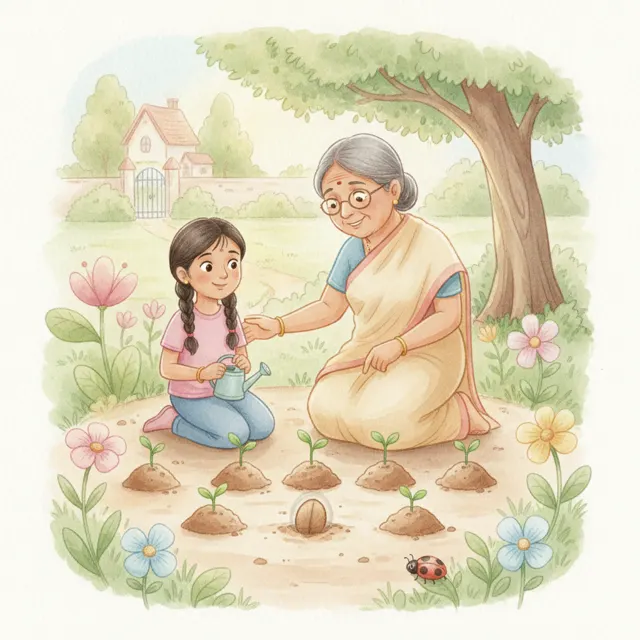 The Seed That Took Its Time story for kids illustration