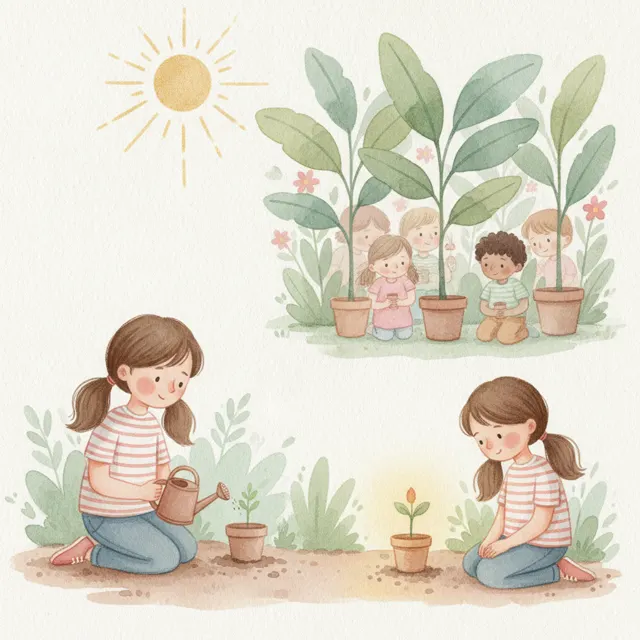 The Seed That Took Its Time story for kids illustration