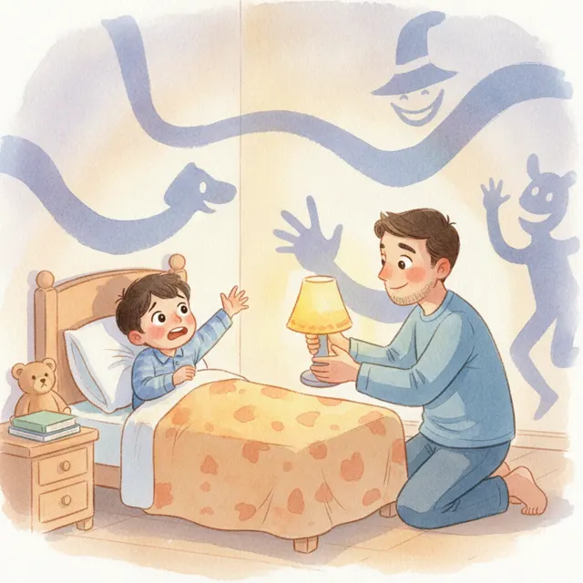 The Shadow That Grew Braver story for kids illustration