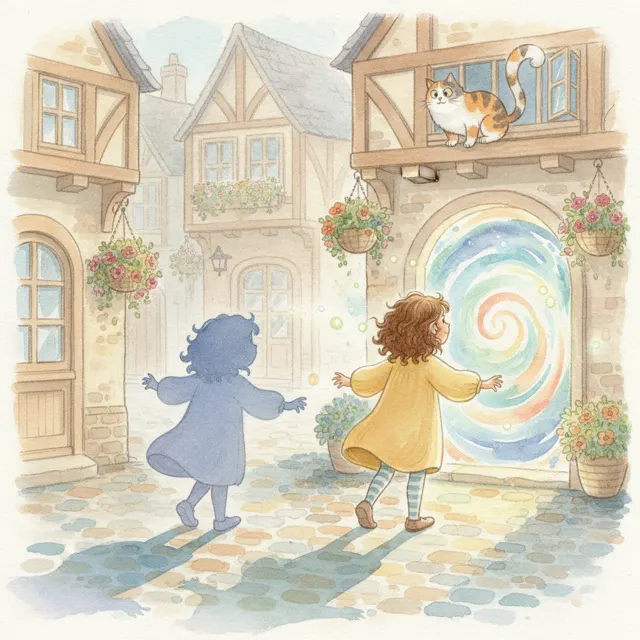 The Shadow That Walked Backwards story for kids illustration