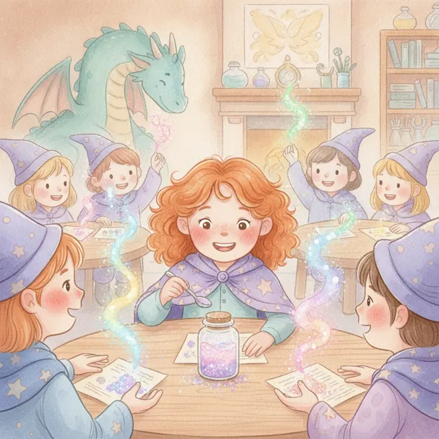 The Sharing Spell story for kids illustration
