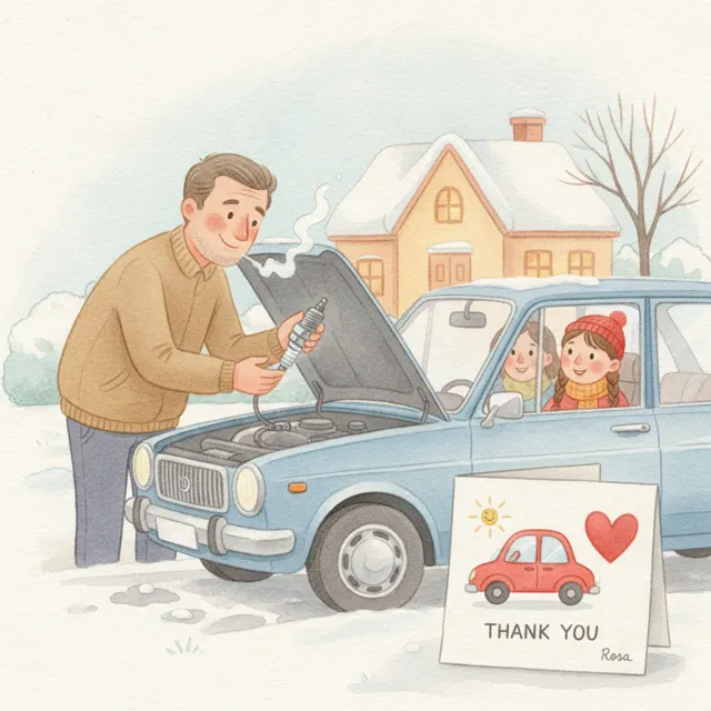 The Shiny New Spark Plug story for kids illustration