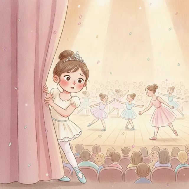 The Shy Dancer's Big Show story for kids illustration