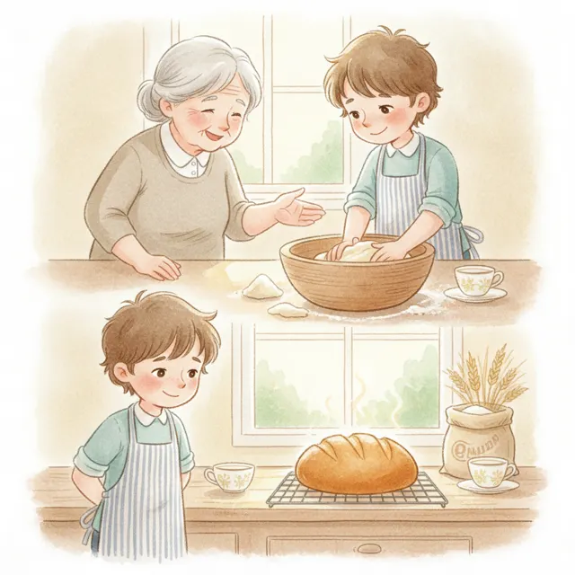 The Shy Helper's First Loaf story for kids illustration