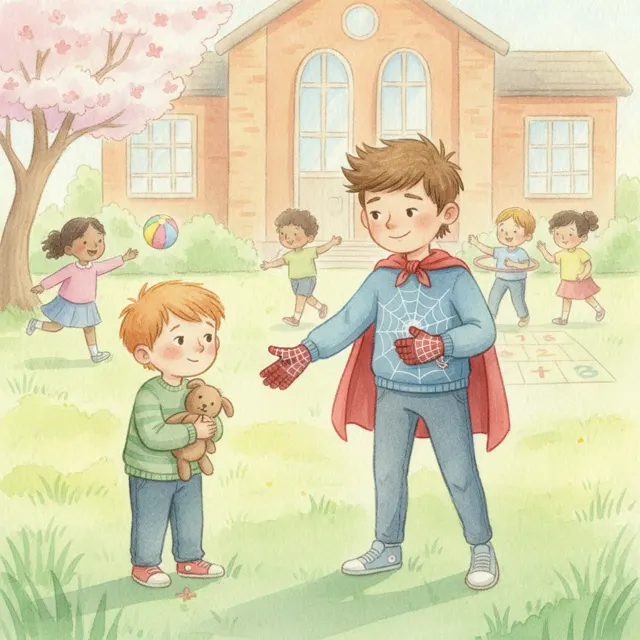 The Shy New Kid story for kids illustration