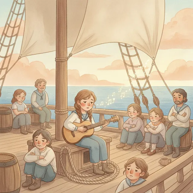 The Singing Sailor story for kids illustration