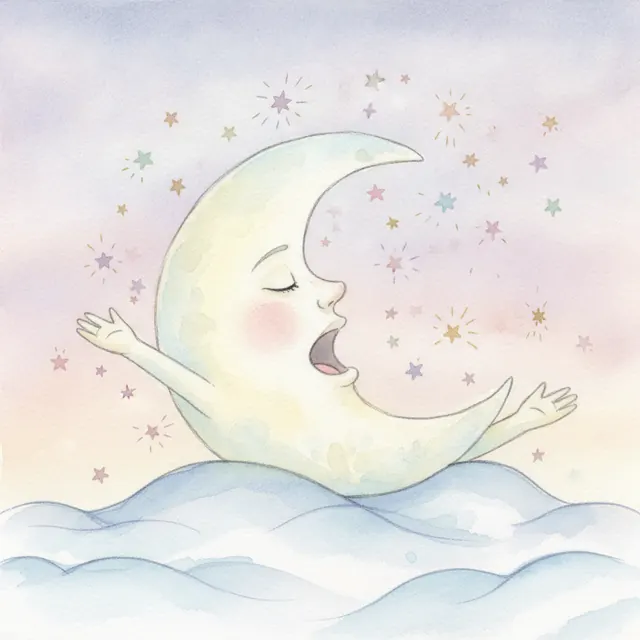 The Sleepy Moon bedtime story for kids illustration
