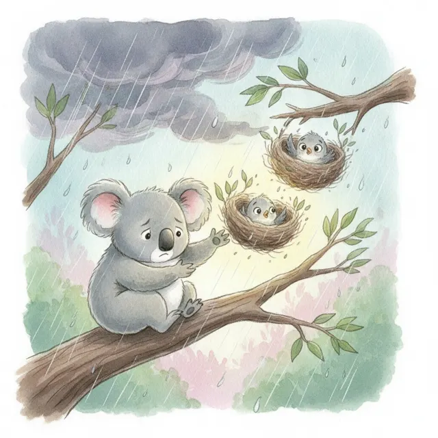 The Small Branch story for kids illustration