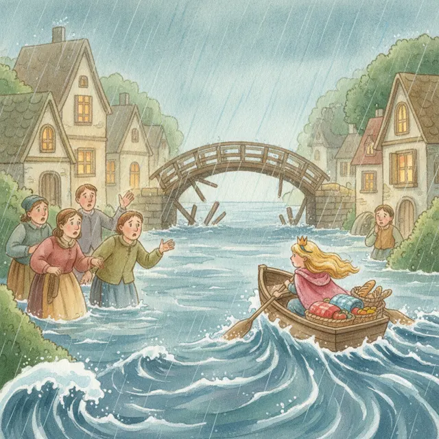 The Small Princess and the Big Storm story for kids illustration