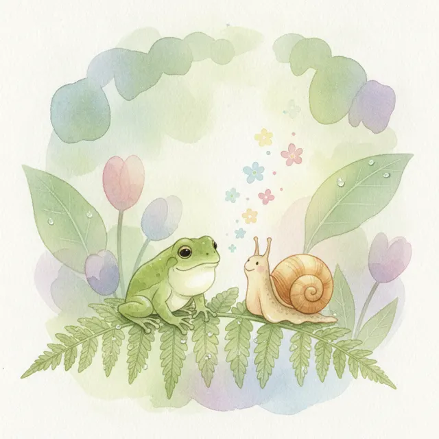 The Snail Who Cheered the Quietest Song story for kids illustration