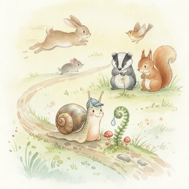 The Snail Who Saw Everything story for kids illustration