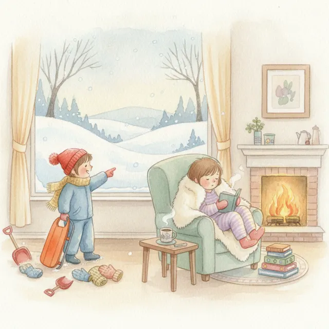 The Snow Day Plan story for kids illustration
