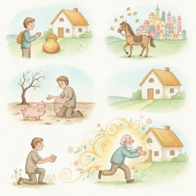 The Son Who Came Home story for kids illustration