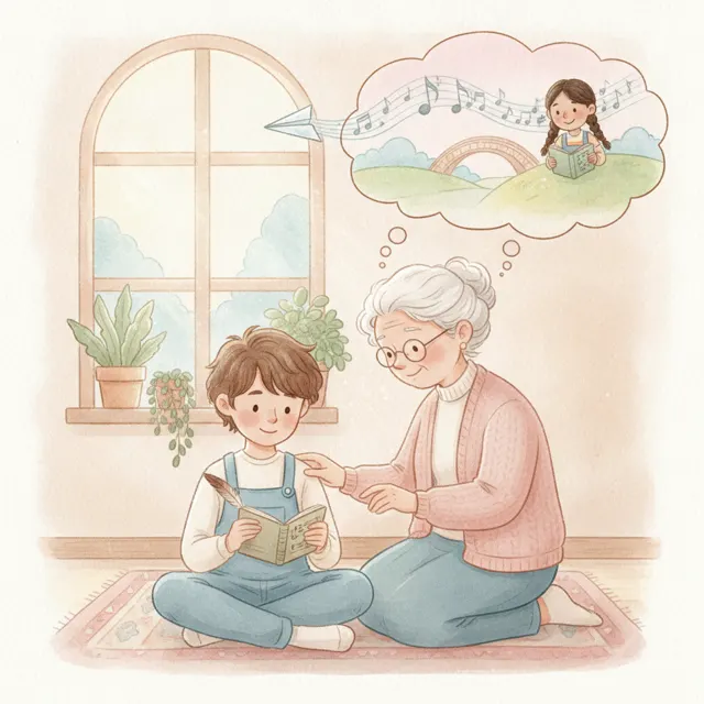 The Song That Helped a Sad Friend story for kids illustration