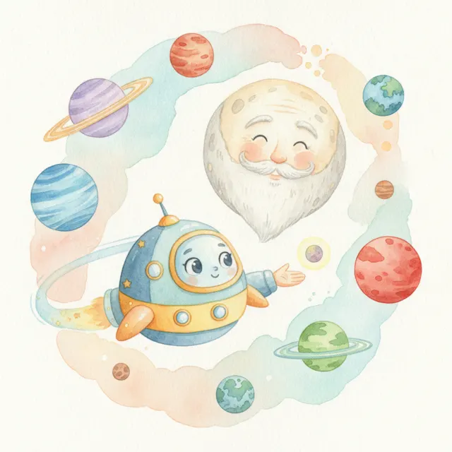 The Spaceship Who Wanted to See Everything story for kids illustration