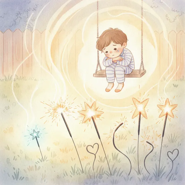 The Sparkler Who Glowed Late story for kids illustration