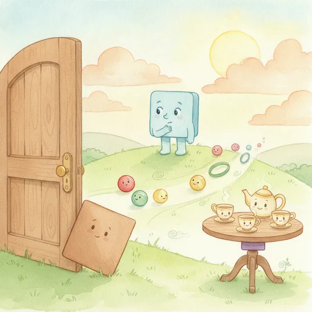 The Square Who Wanted to Be Round story for kids illustration