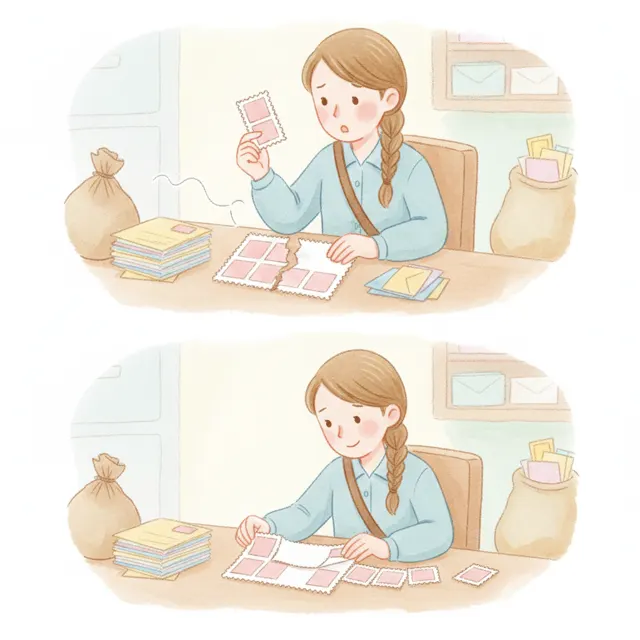 The Stamps That Stuck Together story for kids illustration