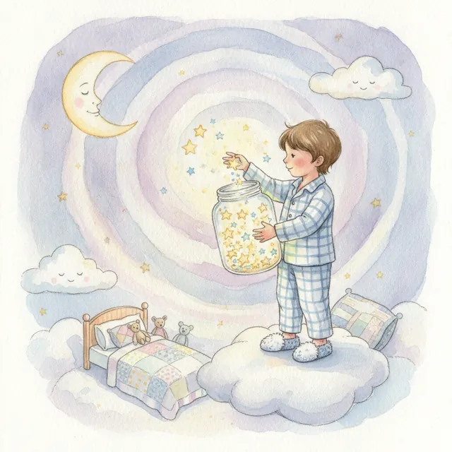The Star Collector bedtime story for kids illustration