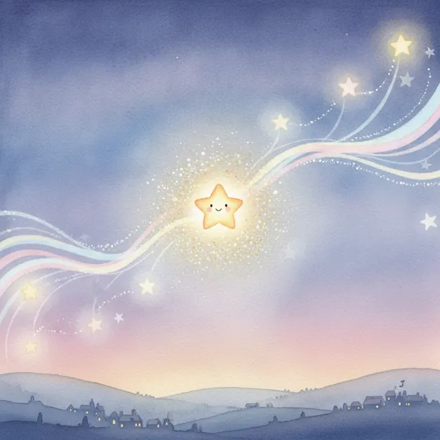 The Star Who Shared Its Twinkle story for kids illustration