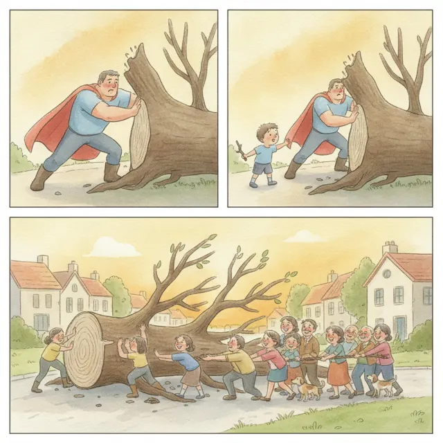 The Strongest and the Smallest story for kids illustration