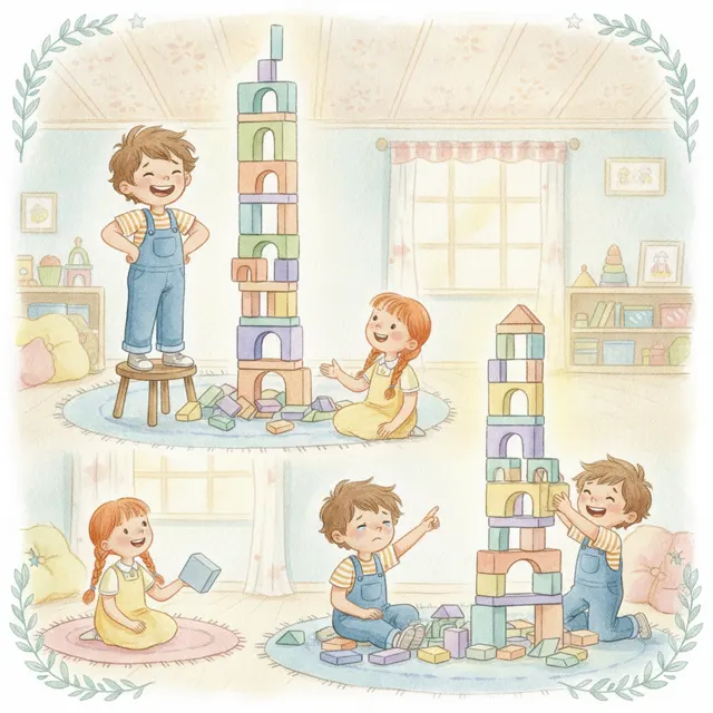 The Tallest Tower story for kids illustration