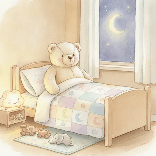 The Teddy Bear's Secret bedtime story for kids illustration