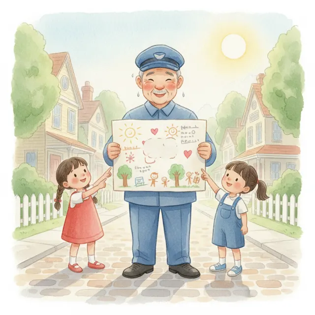 The Thank You Card story for kids illustration