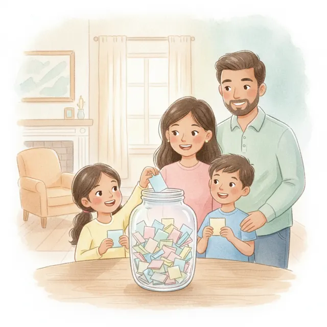 The Thank You Jar story for kids illustration