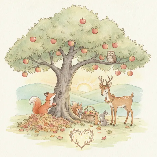 The Thankful Tree story for kids illustration