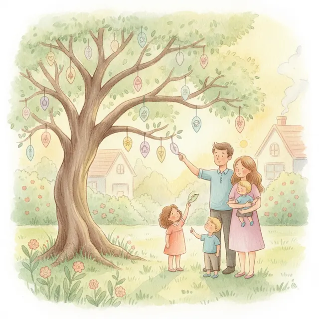 The Thankful Tree story for kids illustration