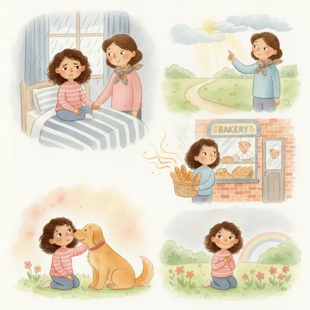 The Thankful Walk story for kids illustration