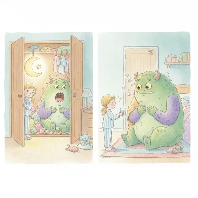The Thing That Hiccupped story for kids illustration