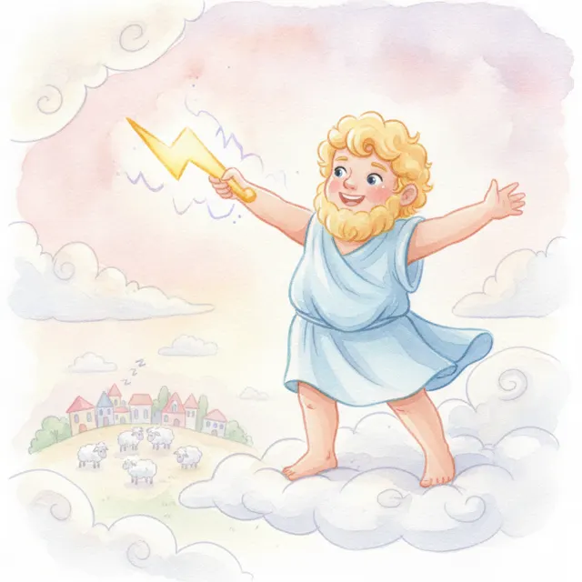 The Thunderbolt's Lesson story for kids illustration
