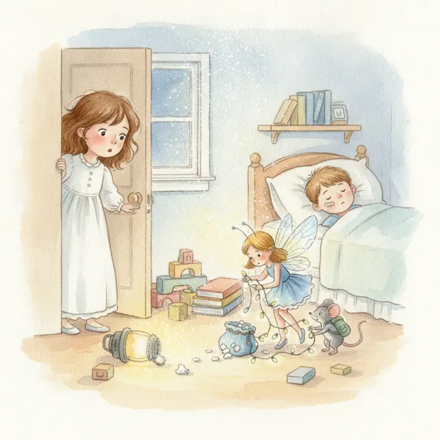 The Tooth Fairy's Helper story for kids illustration