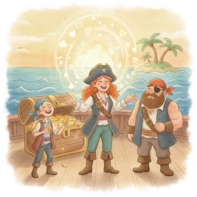 The Treasure of Kind Words story for kids illustration