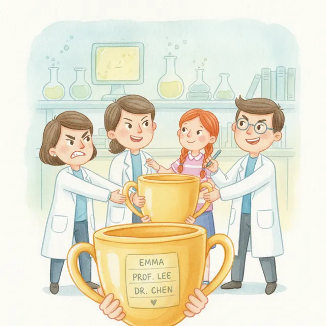 The Trophy We Shared story for kids illustration