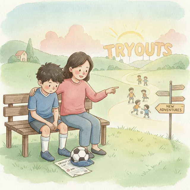 The Tryout List story for kids illustration