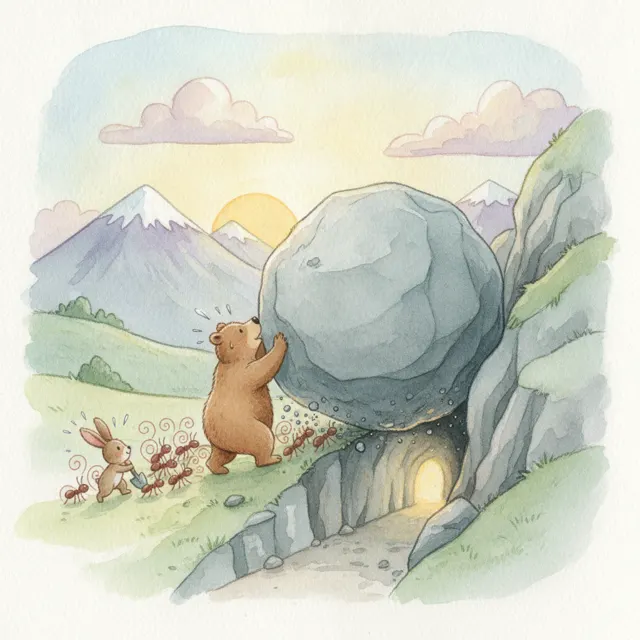 The Tunnel Under the Mountain story for kids illustration