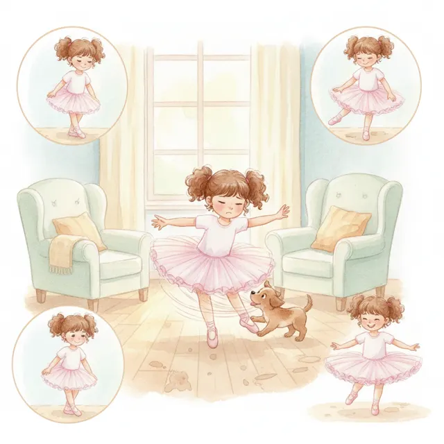 The Tutu That Would Not Twirl story for kids illustration