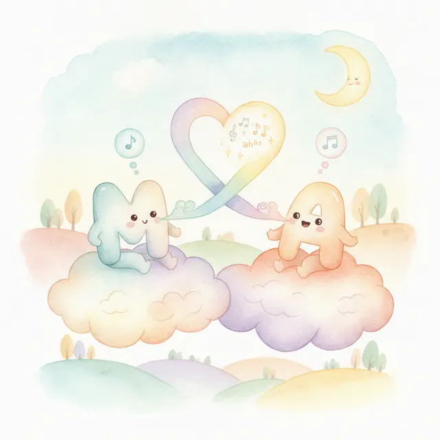 The Two Letters Who Became Friends story for kids illustration