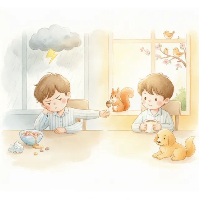 The Very Grumpy Tuesday story for kids illustration