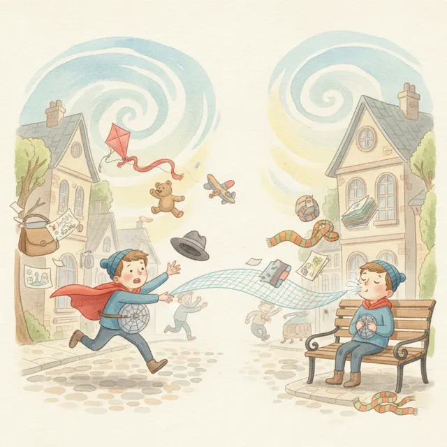 The Very Windy Day story for kids illustration