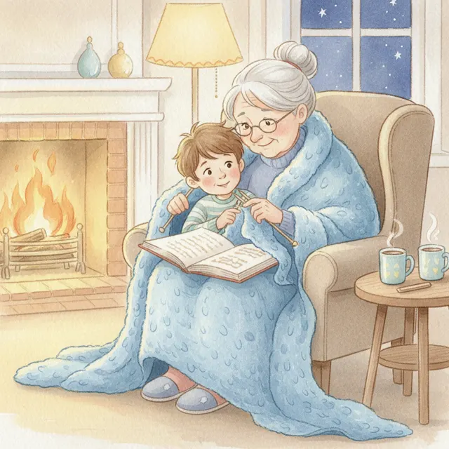 The Warm Blanket story for kids illustration