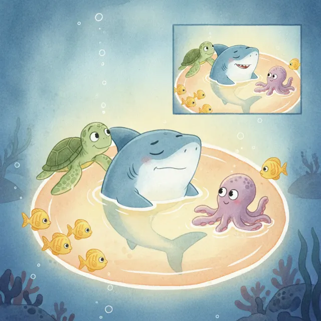 The Warm Water Spot story for kids illustration