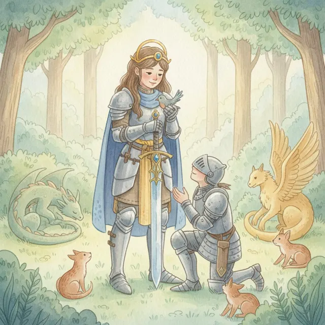 The Warrior's Compassion story for kids illustration
