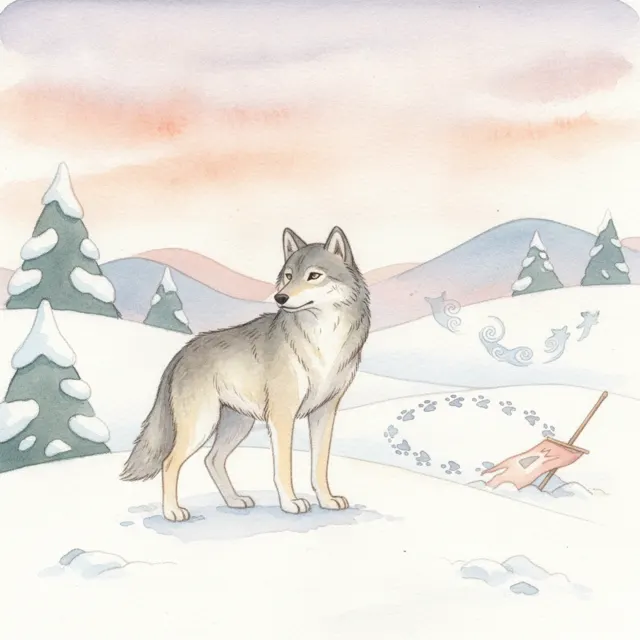 The Wolf Who Found Her Pack story for kids illustration