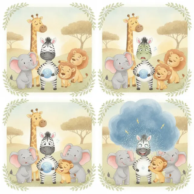 The Zebra Who Told a Little Lie story for kids illustration