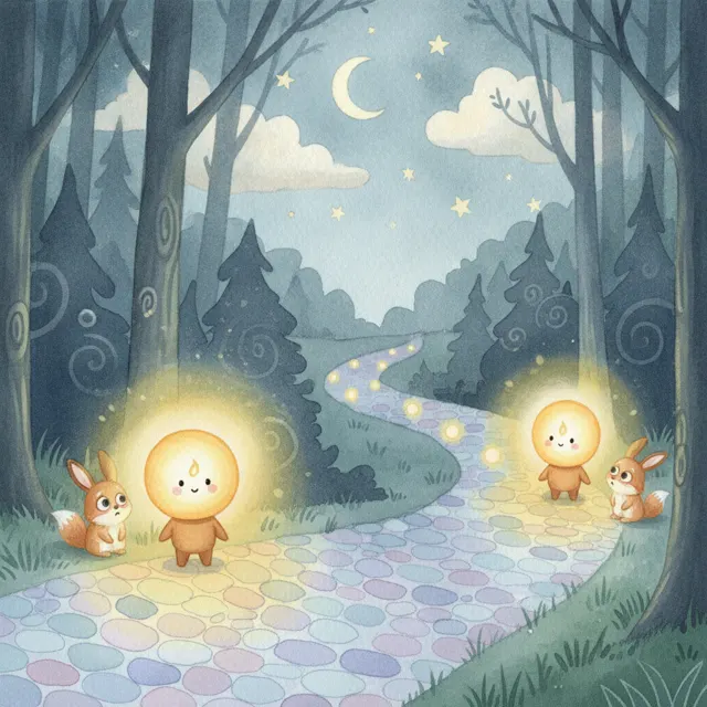 Tiny Torch and the Big Dark story for kids illustration